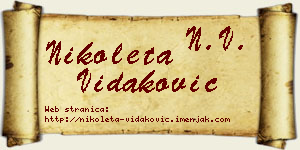 Nikoleta Vidaković vizit kartica